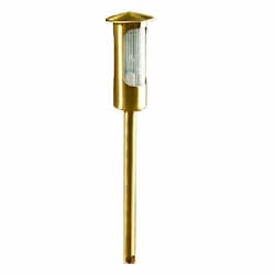 2.5W LED Bollard Light, Flat Top, 12V, 6400K, Brass