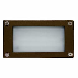 2.5W LED Step Light, Open Face, 12V, 3000K, Bronze