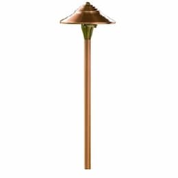 2.5W LED Path Light, Tall, 12V, 6400K, Antique Brass