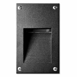 Dabmar 1.5W LED Step & Wall Light, Ribbed, 12V, 3000K, Black