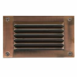 Dabmar 2.5W LED Step & Wall Light, Louvered, 3000K, 12V, Antique Copper