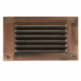 Dabmar 2.5W LED Step & Wall Light, Louvered, 3000K, 12V, Antique Copper