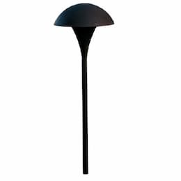 3.0W LED Path Light, Large Top Mushroom, Amber, 12V, Black