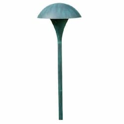 Dabmar 2.5W LED Path Light, Large Top Mushroom, 3000K, 12V, Patina Green