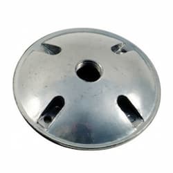 Dabmar Aluminum Female Round Box Cover w/ 1.5-in NPT Hole, Gray