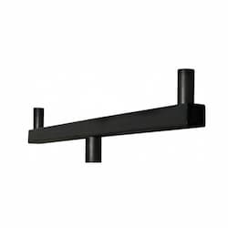 Dabmar Steel Wall Arm Adaptor for 3-in O.D Posts for Two Fixtures, Black