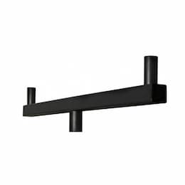 Dabmar Steel Wall Arm Adaptor for 3-in O.D Posts for Two Fixtures, Black