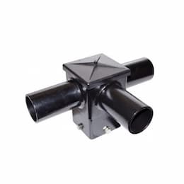 Dabmar 4x4-in Steel Post Top Mounting Bracket with 3 Horizontal Arms, Black