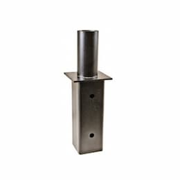 Dabmar Steel Square Pole Top Slip Fitter Adaptor, Black