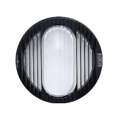 9W LED Surface Mount Light, Round Louver, 120V, 3000K, Black