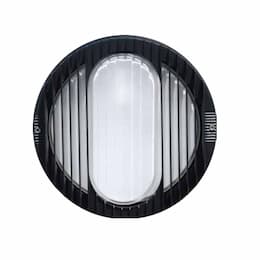 9W LED Surface Mount Light, Round Louver, 120V, 3000K, Black