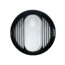 Dabmar 12W LED Round Louvered Surface Mount, 3000K, 120V-277V, Black