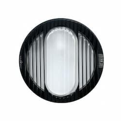 Dabmar 12W LED Round Louvered Surface Mount, 5000K, 120V-277V, Black