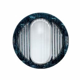 9W LED Round Louvered Surface Mount Wall Fixture, 6500K, 120V, VG