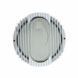 Dabmar Round Louvered Surface Mount Wall Fixture w/o Bulb, 120V, White