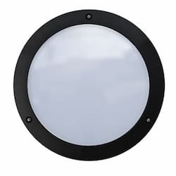 12W LED Surface Mount Light, Open Face, 120V-277V, 3000K, Black