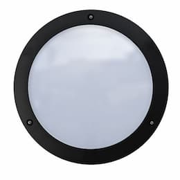 12W LED Surface Mount Light, Open Face, 120V-277V, 3000K, Black