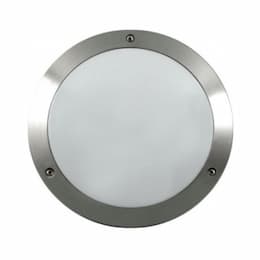 9W LED Round Surface Mount Wall Light, 120V, 3000K, Steel