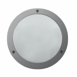 9W LED Round Surface Mount Wall Light, 120V, 6500K, Gray