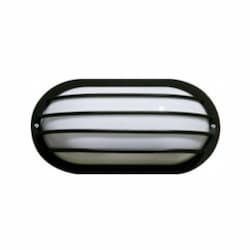 Oval Caged Surface Mount Wall Light w/o Bulb, 120V, Black