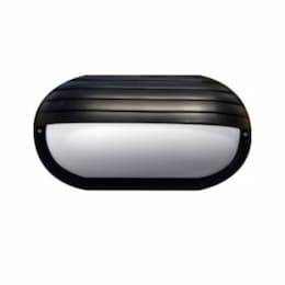 Oval Eyelid Surface Mount Wall Light w/o Bulb, 120V, Black