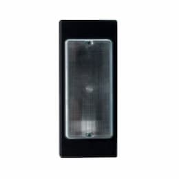 5W LED Aluminum Rectangular Wall Light w/ Prismatic Lens, 3000K, BK