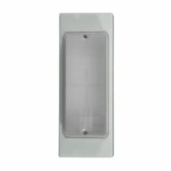 5W LED Aluminum Rectangular Wall Light w/ Prismatic Lens, 3000K, WH