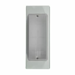 5W LED Aluminum Rectangular Wall Light w/ Prismatic Lens, 3000K, WH