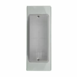 5W LED Aluminum Rectangular Wall Light w/ Prismatic Lens, 4500K, WH