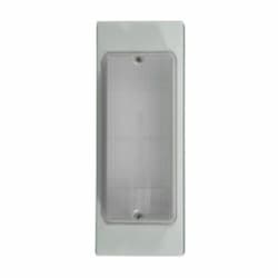 Aluminum Rectangular Wall Light w/o Bulb, Prismatic Lens, 120V, WH