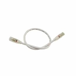 12-in Extension Cable, Male To Female, Wet Location, White, 25-Pack