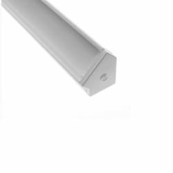 48-in Builder Channel, Slim, 45 Degrees, White, Bulk