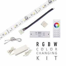 20-ft Dazzle RGBW LED Tape Light Kit w/ Plug-in Adapter, 24V