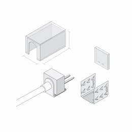 Field Connector for Side Bend Linaire Flex, Bottom