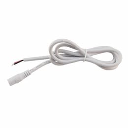 42-In Adapter Splice Cable, Female, 18/2 AWG, White, 25-Pack