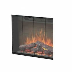 33" Black Glass Door kit for Built-In Electric Firebox