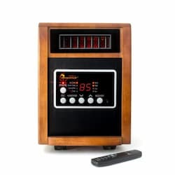 1500W Hybrid Space Heater w/ Humidifier & Fan, 120V, Walnut