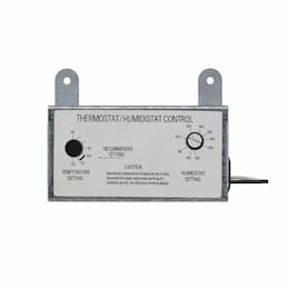 Thermostat & Humidistat Control Box for Fans, 10A, 120V