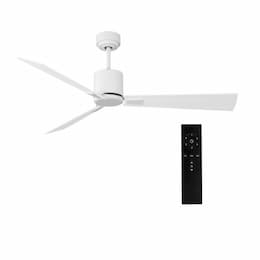 52-in 35W DC Ceiling Fan w/ Remote, 3-Blade, 5600 CFM, 120V, White