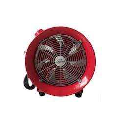 iLiving USA 12-in 550W Explosion Proof Ventilation Fan, 2720 CFM, 120V, Red