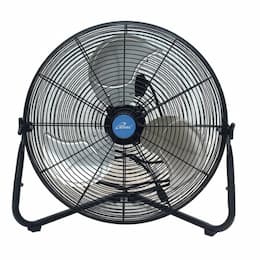 iLiving USA 20-in 165W Multi-Purpose Floor/Wall Fan, 1.36A, 120V, Black