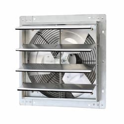 16-in Wall-Mounted Shutter Exhaust Fan, Variable Speed, 120V
