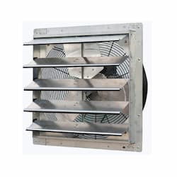 20-in Wall-Mounted Shutter Exhaust Fan, Variable Speed, 120V
