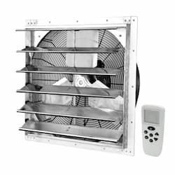 24-in Smart Wall-Mounted Shutter Exhaust Fan, Variable Speed, 120V