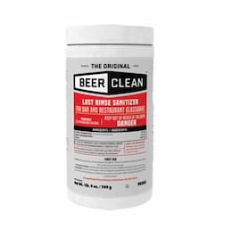 Beer Clean Last Rinse Glass Sanitizer Powder-25 Ounce Container