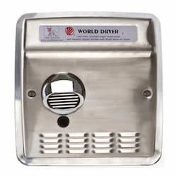 World Dryer Cover Assembly for DXRA5-Q973 Model Dryer, Brushed Steel