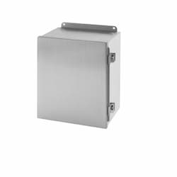 10 x 6-in JIC Box w/ Panel, Continuous Hinge, Galvanneal, NEMA 4 & 12