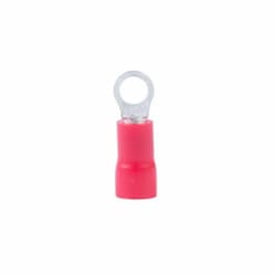 22-18 AWG 4-6 Stud Ring Terminal, Red