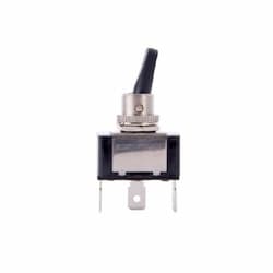 30 Amp White LED Illuminated Toggle Switch, Black