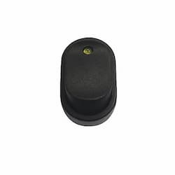 30 Amp Oval Rocker Switch w/Green LED Dot